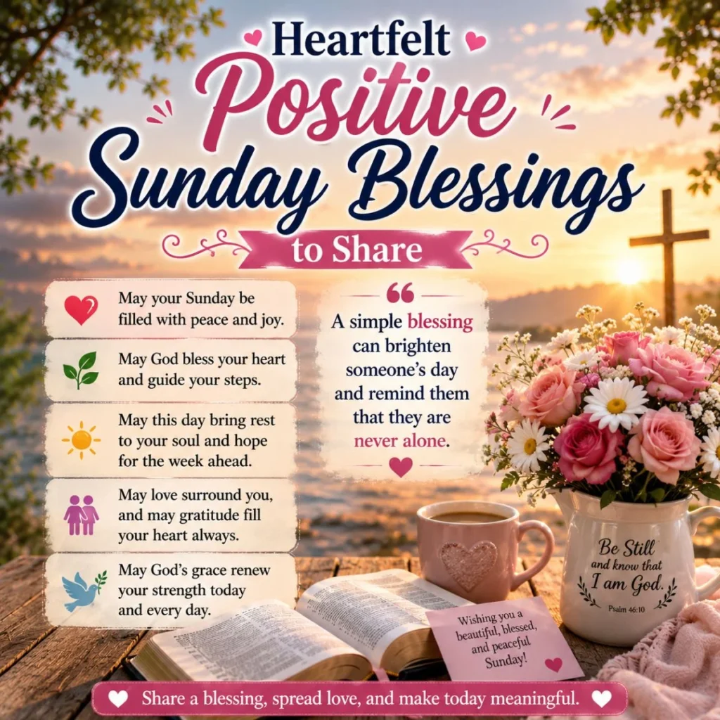 Heartfelt Positive Sunday Blessings to Share