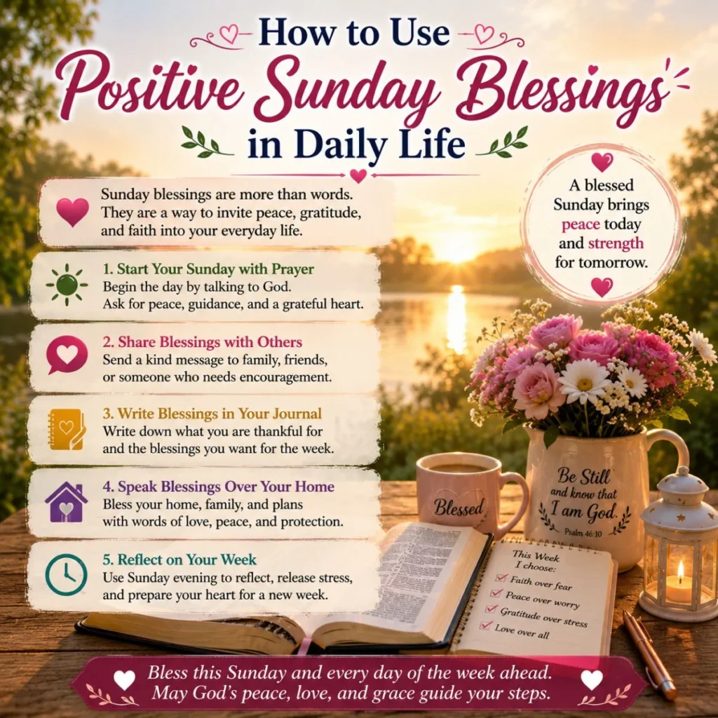 How to Use Positive Sunday Blessings in Daily Life