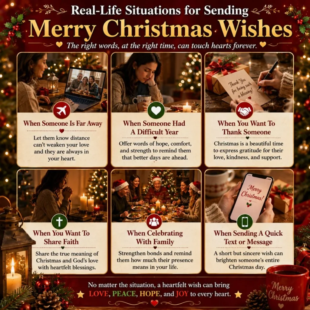 Real-Life Situations for Sending Merry Christmas Wishes