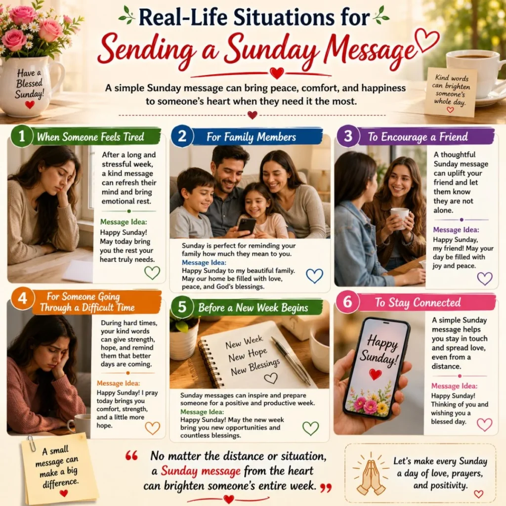 Real-Life Situations for Sending a Sunday Message