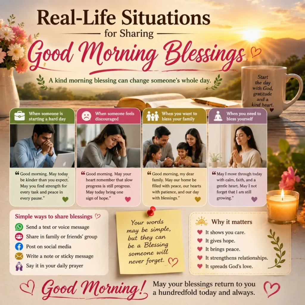 Real-Life Situations for Sharing Good Morning Blessings