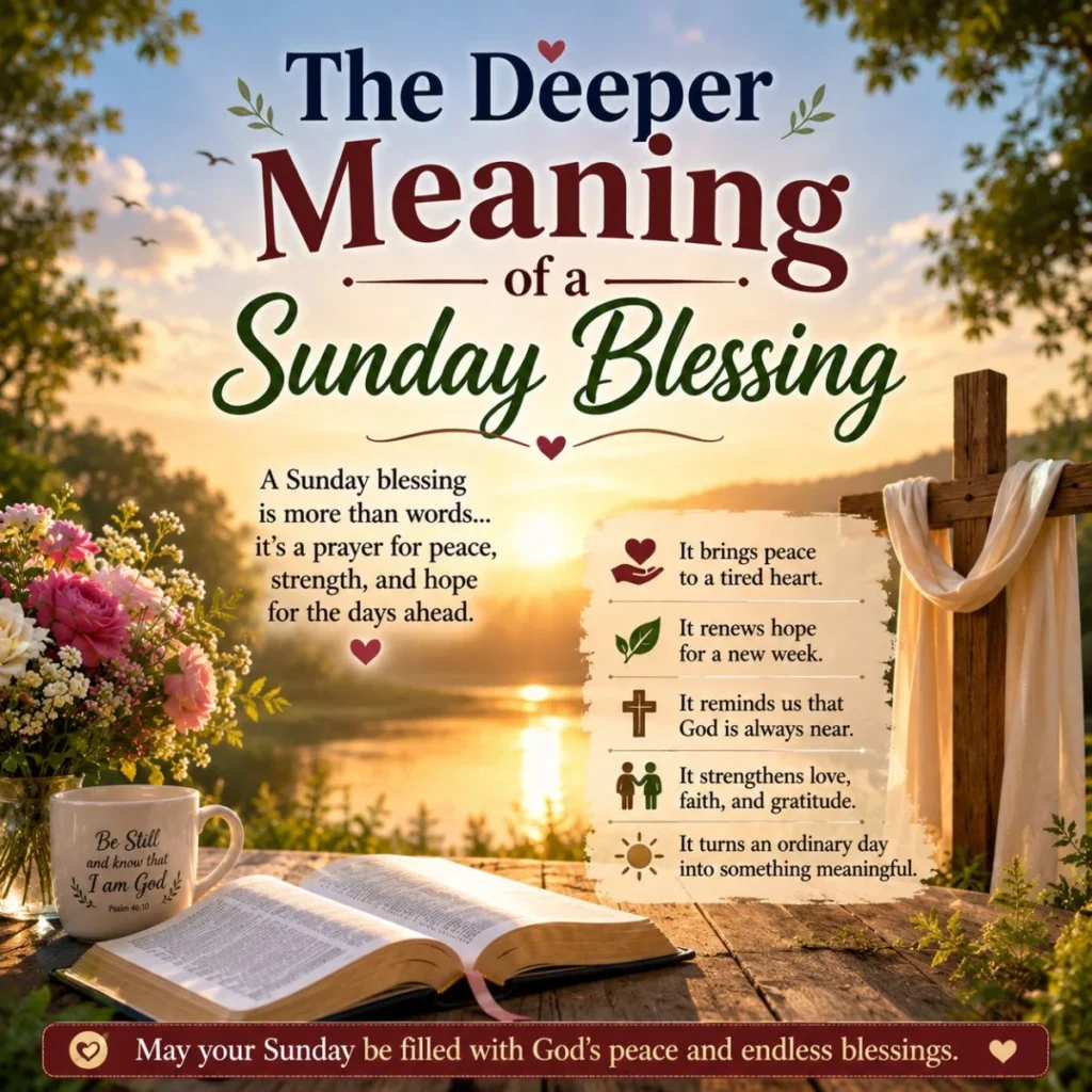 The Deeper Meaning of a Sunday Blessing