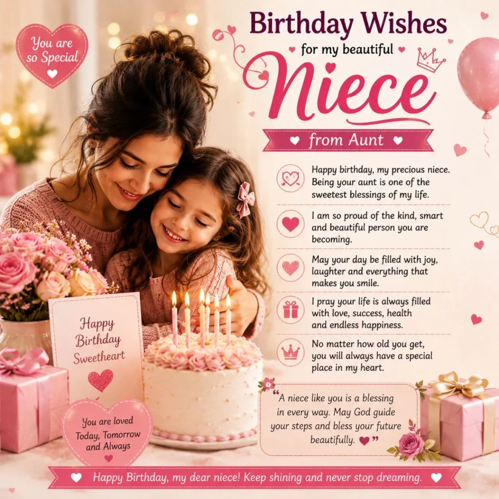Birthday Wishes for Niece from Aunt