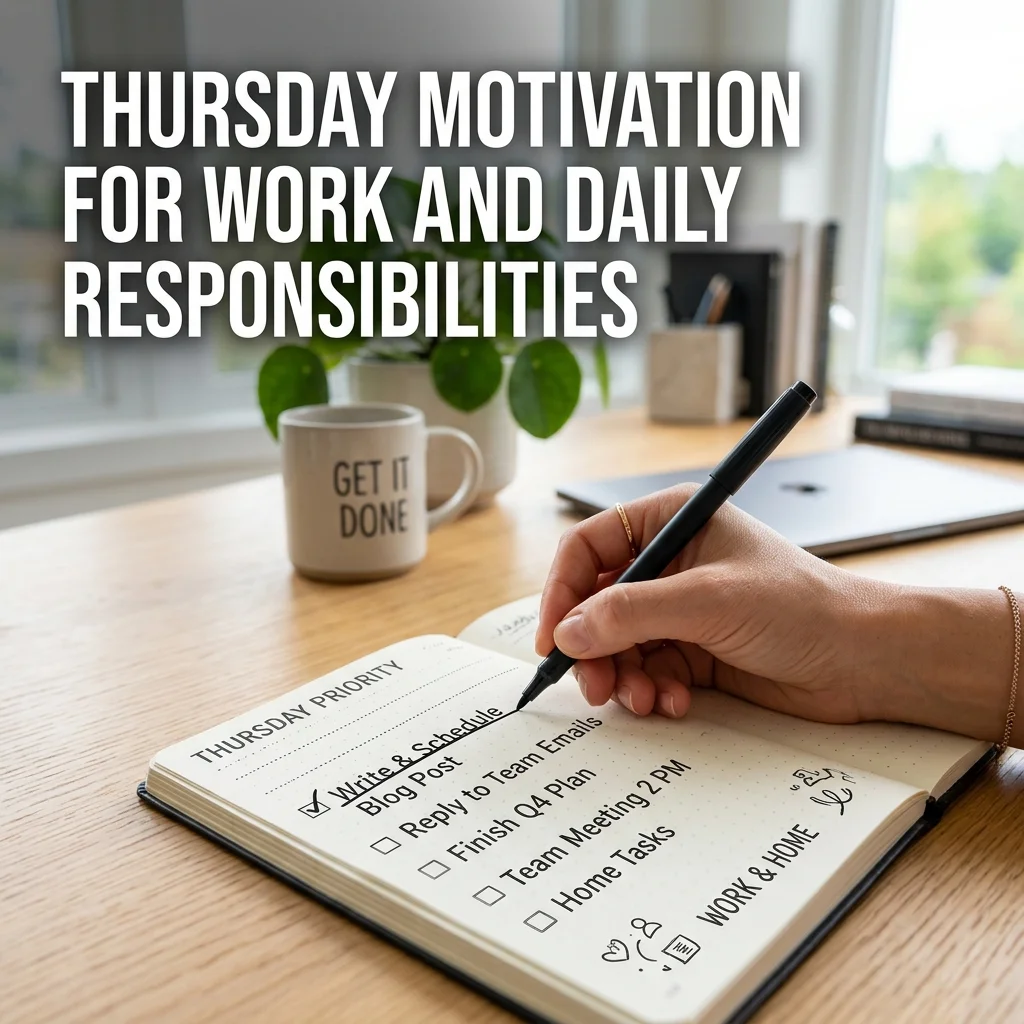 Thursday Motivation for Work and Daily Responsibilities
