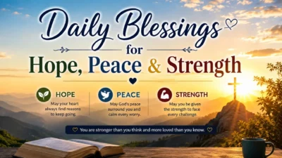 Daily blessings for hope, peace, strength, faith, and gratitude