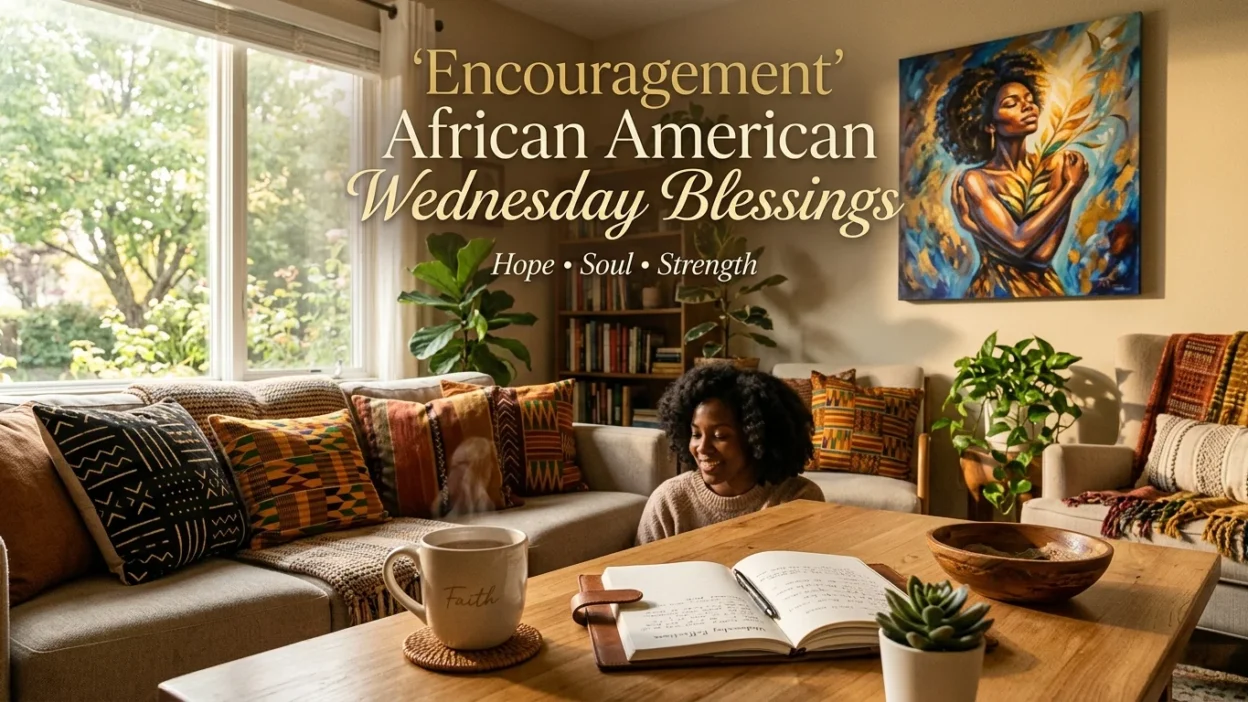 Encouragement African American Wednesday blessings with uplifting words of hope and faith