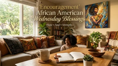 Encouragement African American Wednesday blessings with uplifting words of hope and faith
