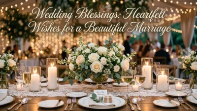 Wedding blessings with heartfelt wishes for a beautiful marriage
