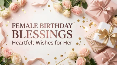 Female birthday blessings with heartfelt wishes, prayers, love, and happiness for a special woman
