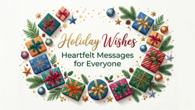 Holiday wishes with heartfelt messages for friends, family, and loved ones