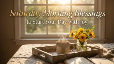 Saturday morning blessings with beautiful flowers and an inspirational good morning message