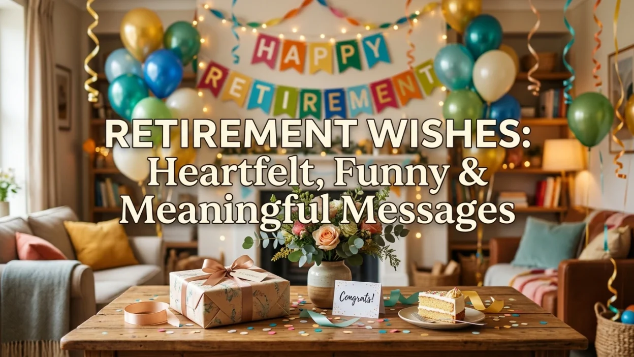 Retirement wishes with heartfelt, funny, and meaningful messages