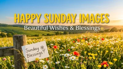 Happy Sunday images with beautiful wishes, blessings, and positive messages