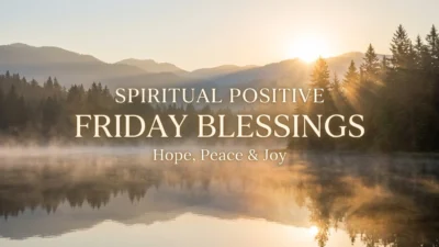 Spiritual positive Friday blessings with a peaceful morning and inspirational message